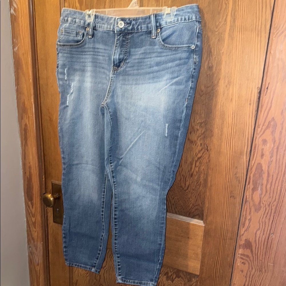 Torrid premium straight leg destructed jeans